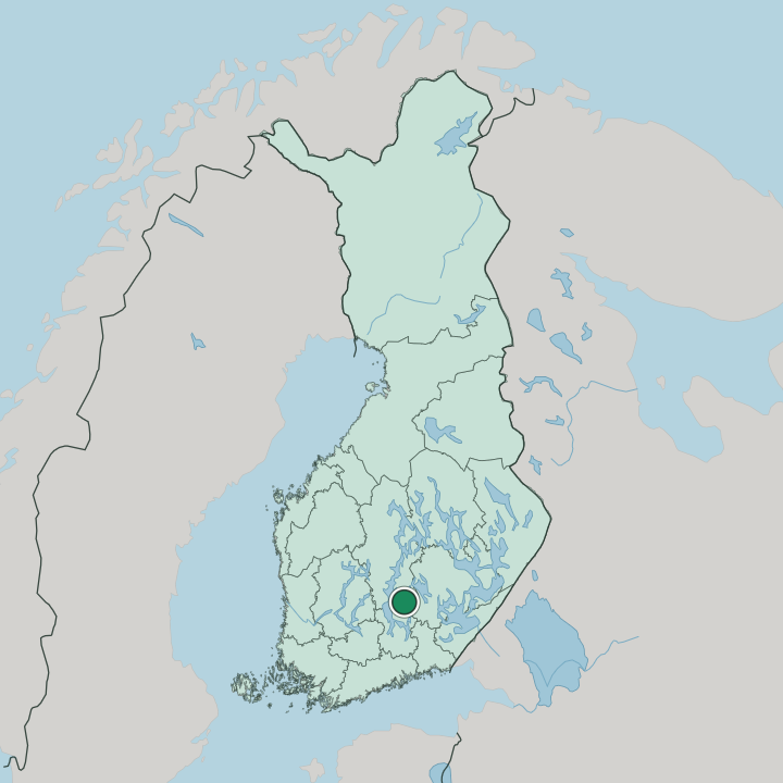 Map showing Hartola — In Finland