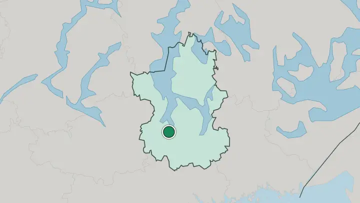 Map of Hollola in Finland