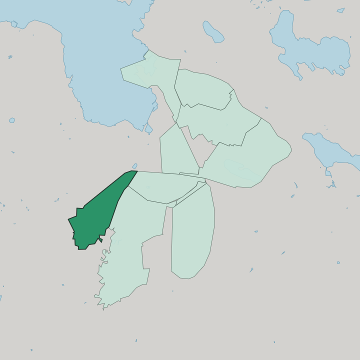 Map showing Hennala — In Lahti