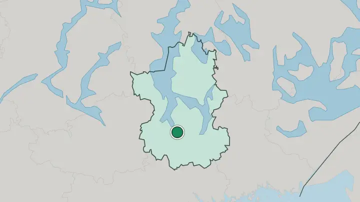Map of Lahti in Finland