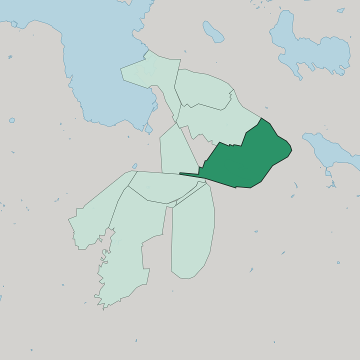 Map showing Möysä — In Lahti