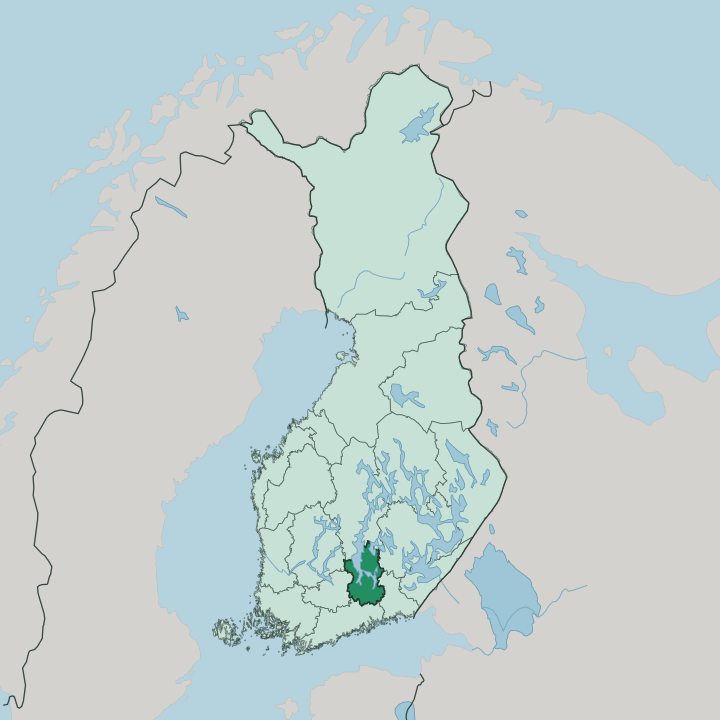 Map showing Paijat-Hame Region — In Finland