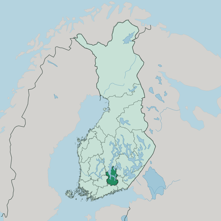 Map showing Paijat-Hame Region — In Finland