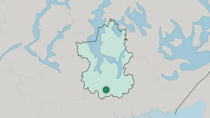 Map of Orimattila in Finland