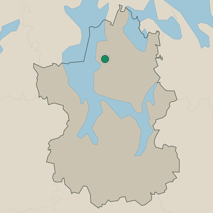 Map showing Sysmä in Paijat-Hame Region