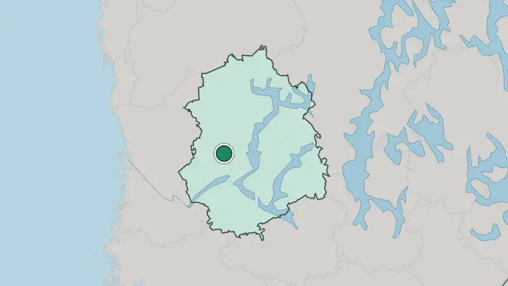 Map of Hämeenkyrö in Finland