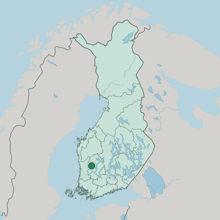 Map showing Ikaalinen — In Finland