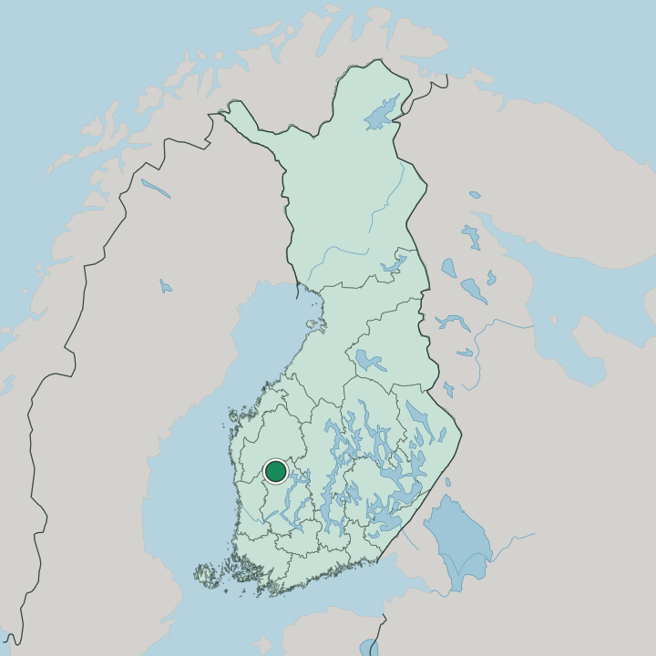 Map showing Kihniö — In Finland