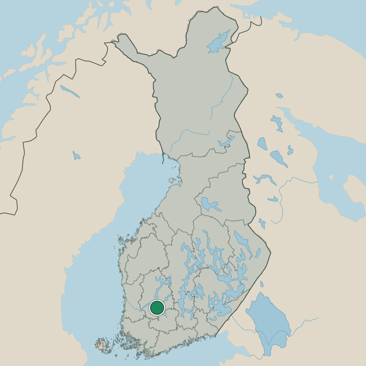 Map showing Lempäälä in Republic of Finland