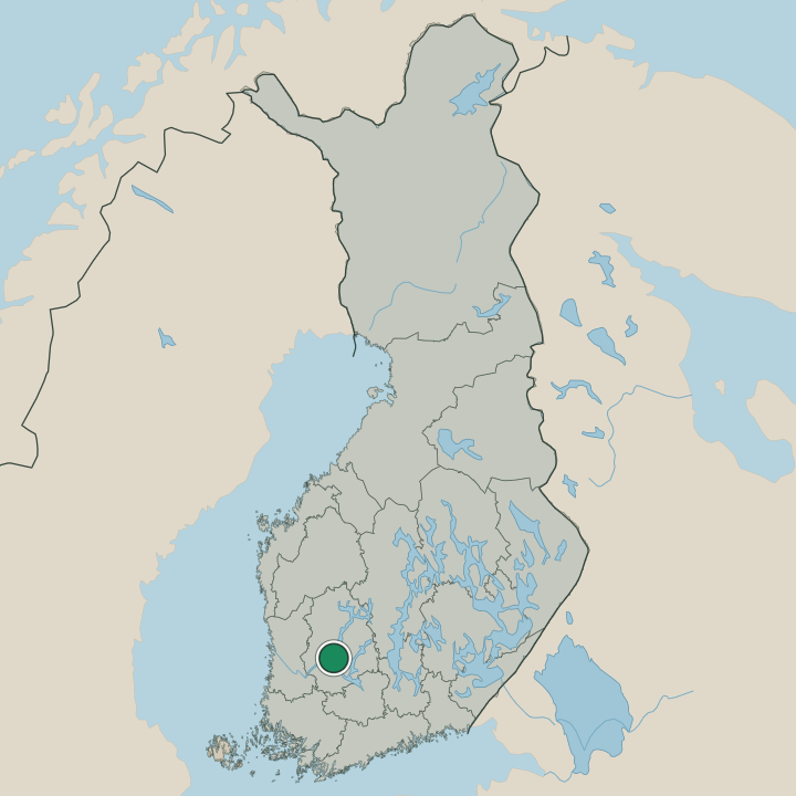 Map showing Nokia in Republic of Finland