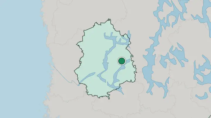 Map of Orivesi in Finland