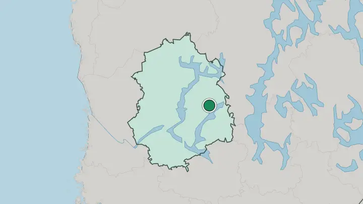 Map of Orivesi in Finland