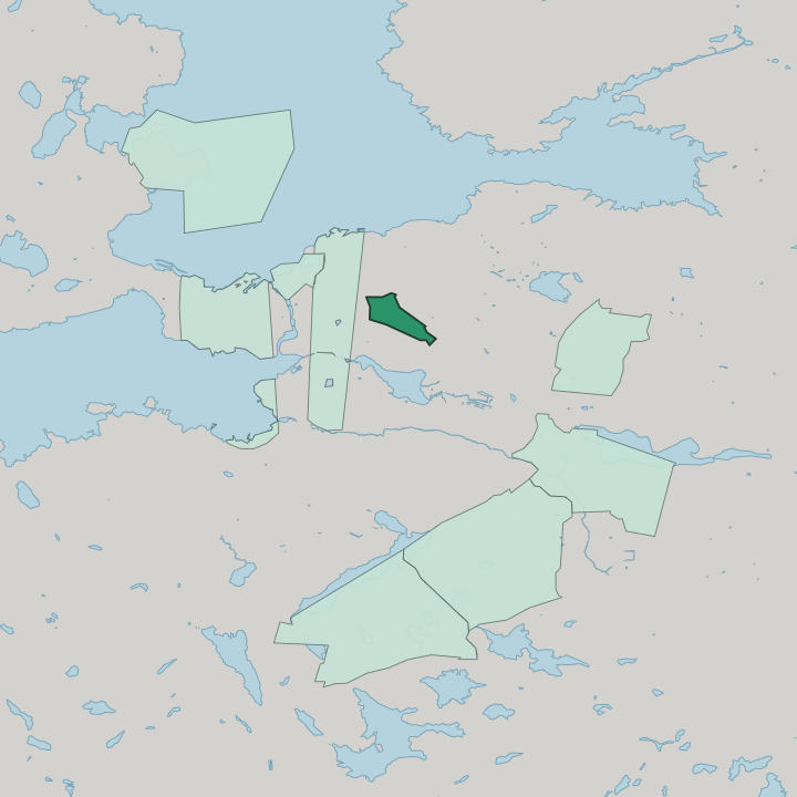 Map showing Kaleva — In Tampere