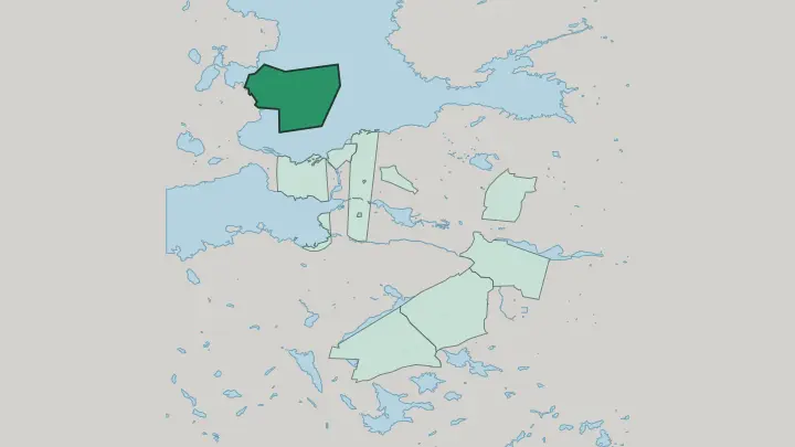 Map of Lentävänniemi in Tampere