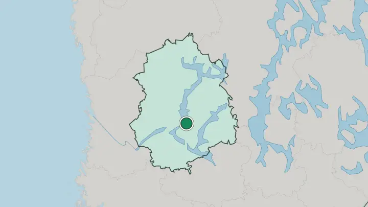 Map of Tampere in Finland