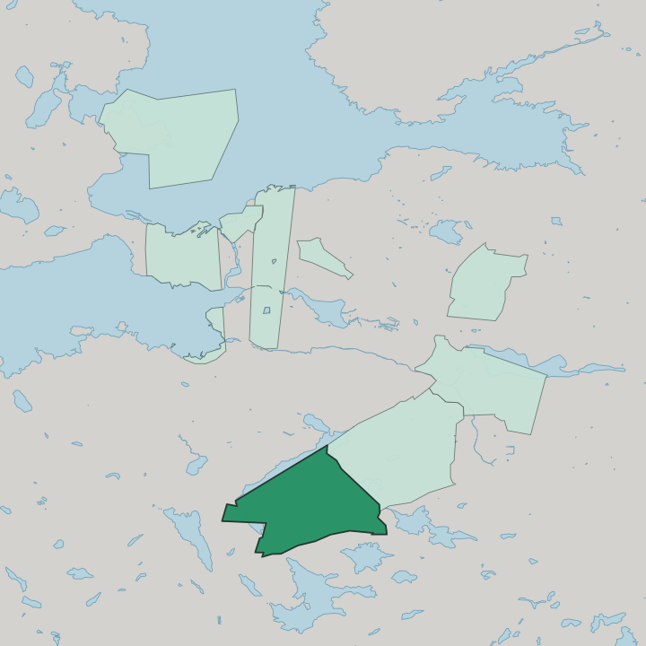 Map showing Vuores — In Tampere