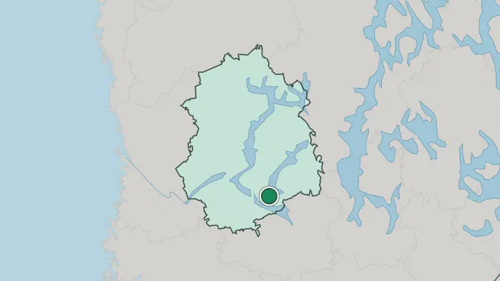 Map of Valkeakoski in Finland
