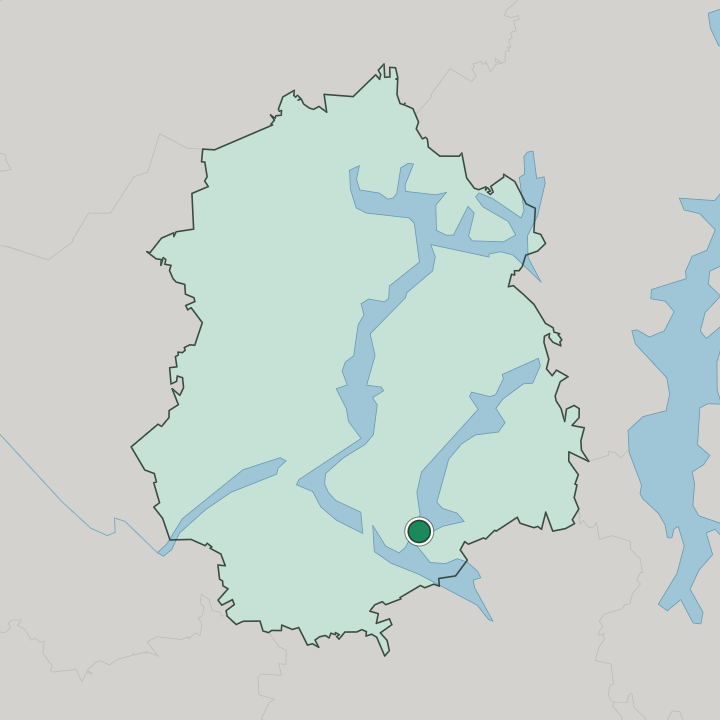 Map showing Valkeakoski — In Pirkanmaa
