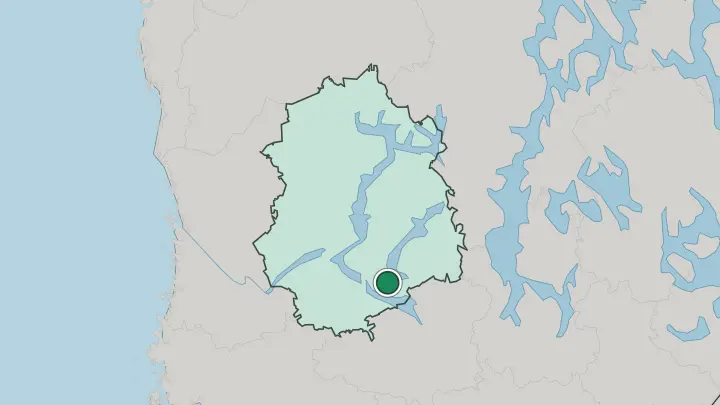 Map of Valkeakoski in Finland