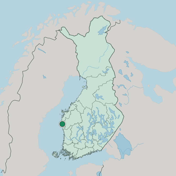 Map showing Kaskinen — In Finland