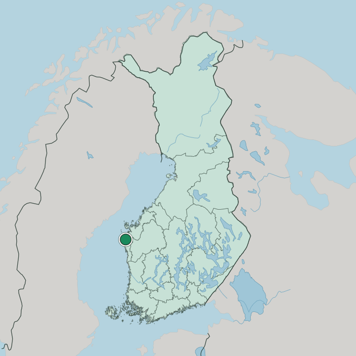 Map showing Korsnäs — In Finland
