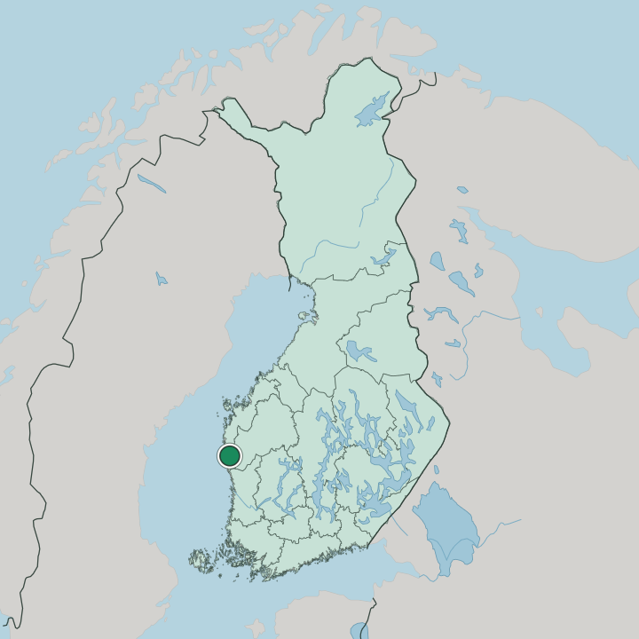 Map showing Kristinestad — In Finland