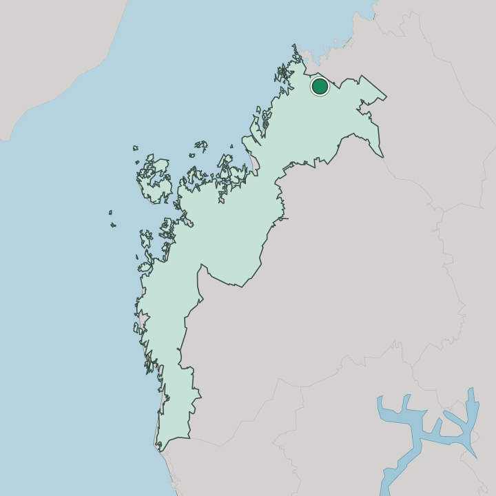 Map showing Kronoby — In Pohjanmaa
