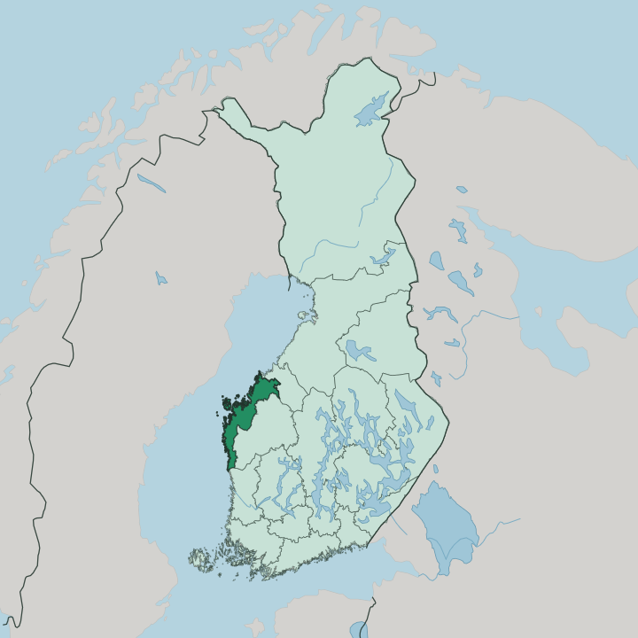 Map showing Pohjanmaa — In Finland