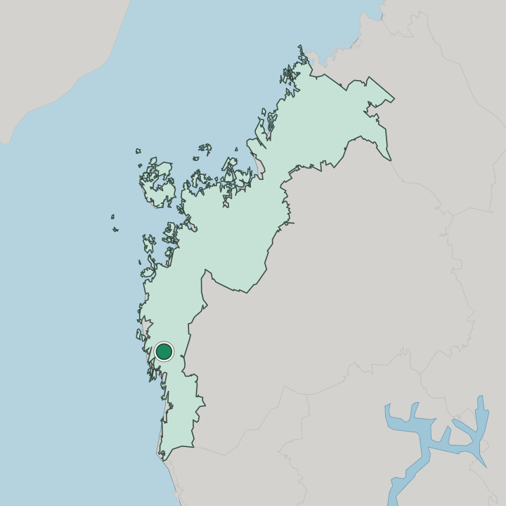 Map showing Närpes — In Pohjanmaa