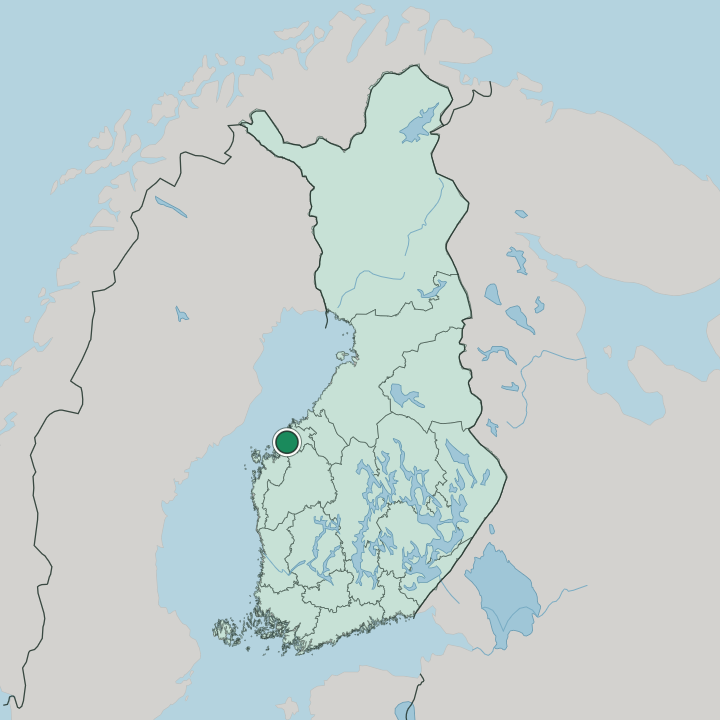 Map showing Nykarleby — In Finland