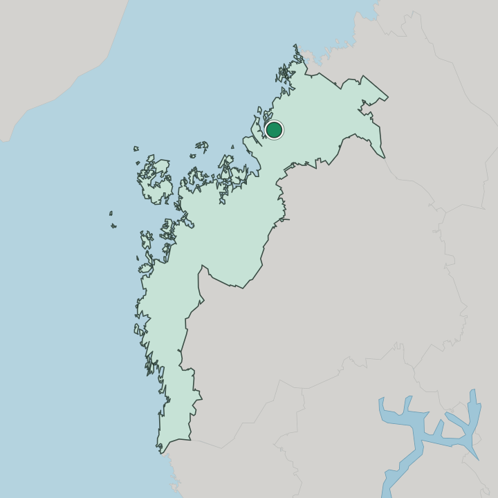 Map showing Nykarleby — In Pohjanmaa