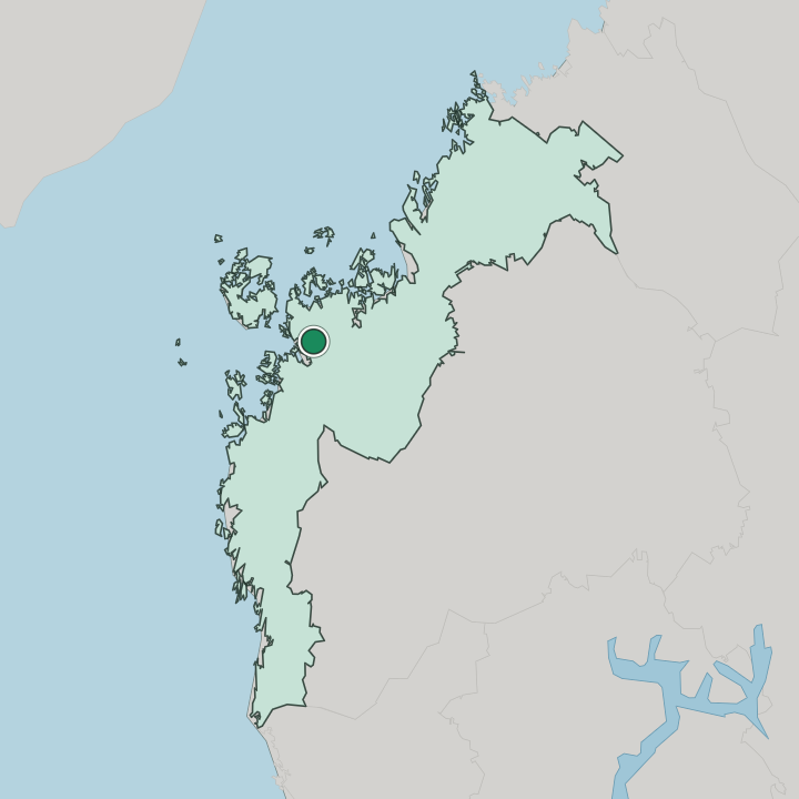Map showing Smedsby — In Pohjanmaa