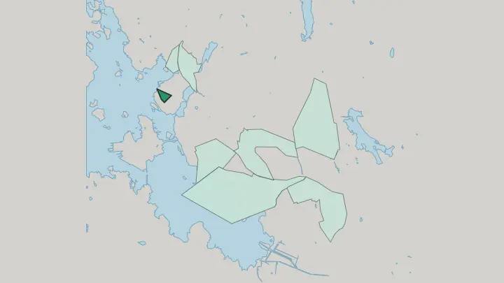 Map of Palosaaren keskus in Vaasa