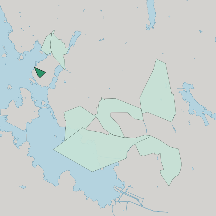 Map showing Palosaaren keskus — In Vaasa