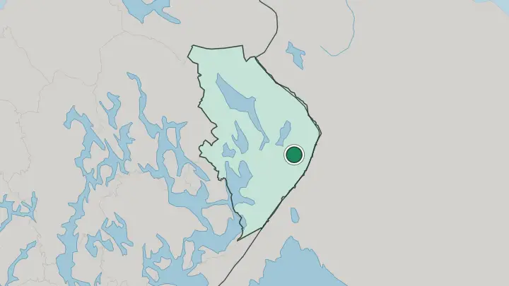 Map of Ilomantsi in Finland