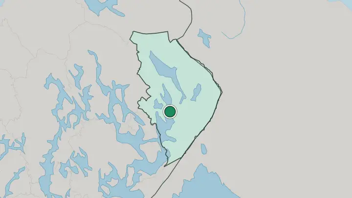 Map of Joensuu in Finland