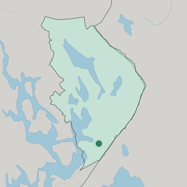 Map showing Kitee — In Pohjois-Karjala