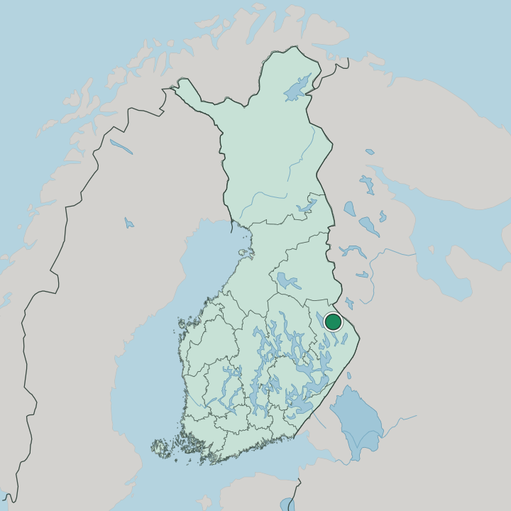 Map showing Lieksa — In Finland