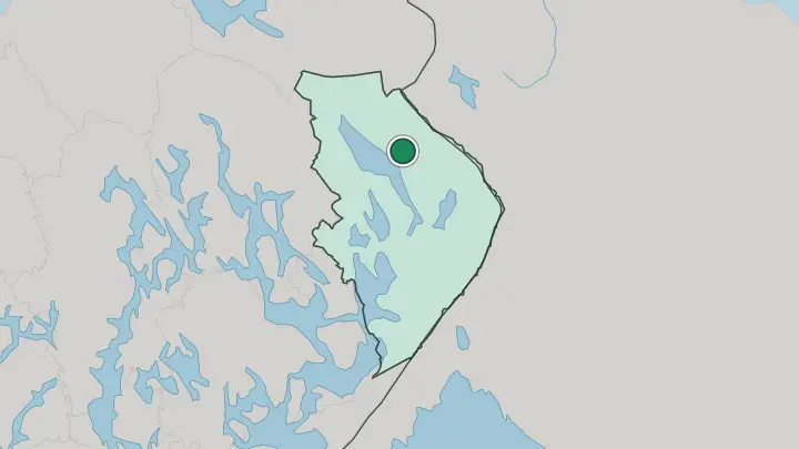 Map of Lieksa in Finland