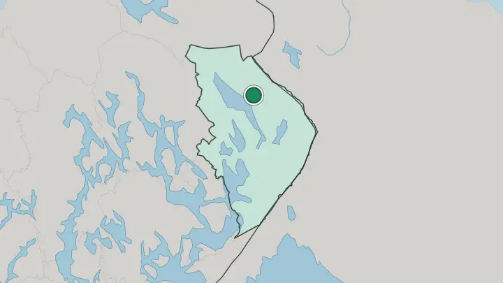 Map of Lieksa in Finland