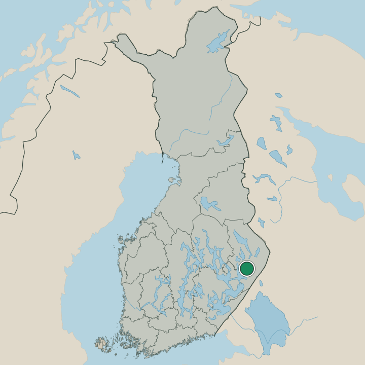 Map showing Pyhäselkä in Republic of Finland