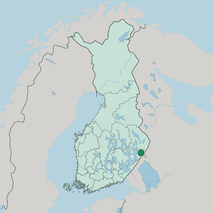 Map showing Tohmajärvi — In Finland