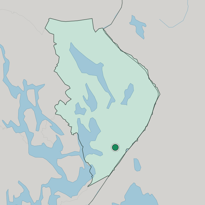 Map showing Tohmajärvi — In Pohjois-Karjala