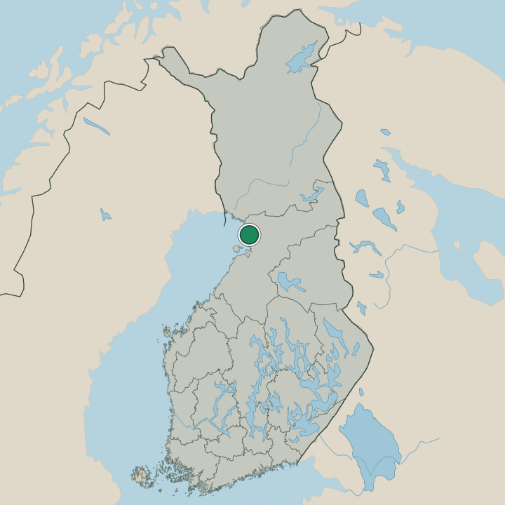 Map showing Ii in Republic of Finland