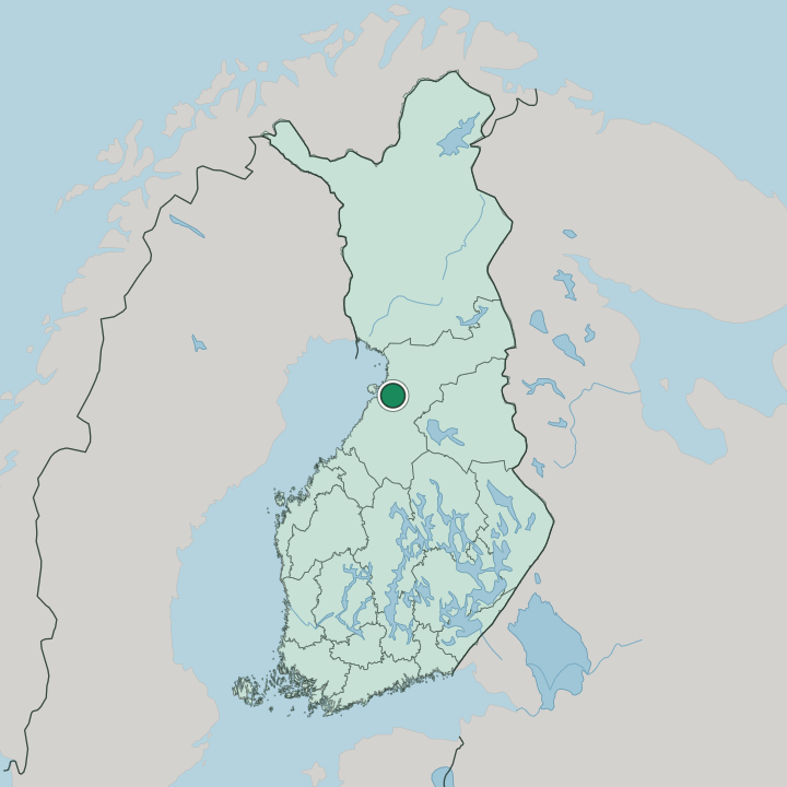 Map showing Kempele — In Finland