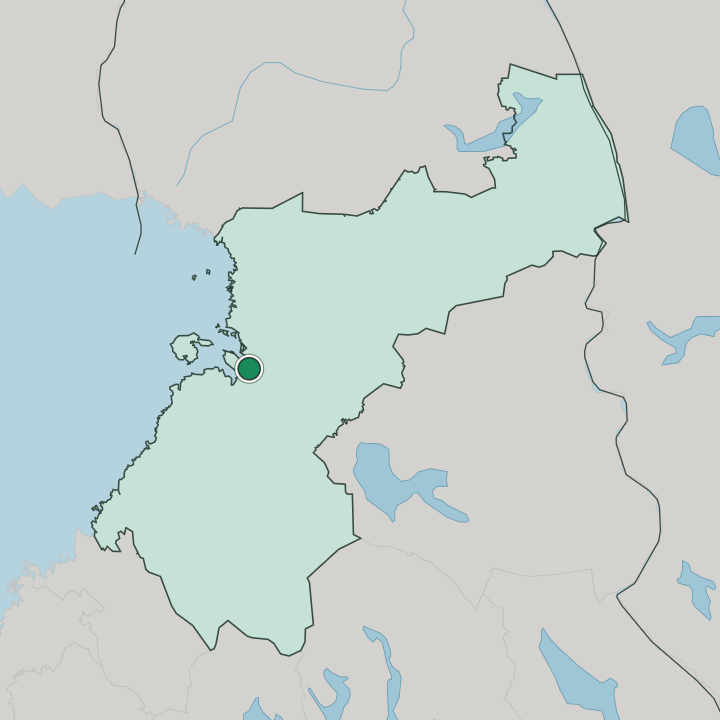 Map showing Kempele — In Pohjois-Pohjanmaa
