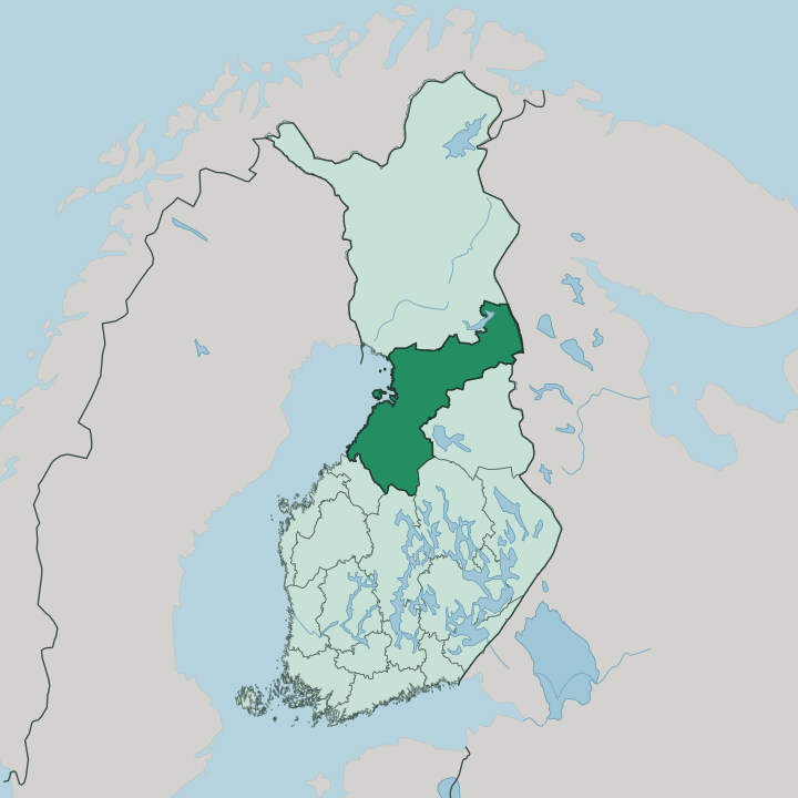 Map showing Pohjois-Pohjanmaa — In Finland