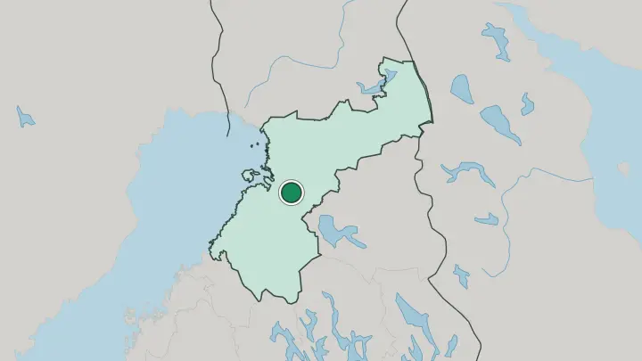 Map of Muhos in Finland