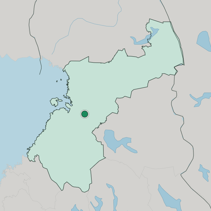 Map showing Muhos — In Pohjois-Pohjanmaa