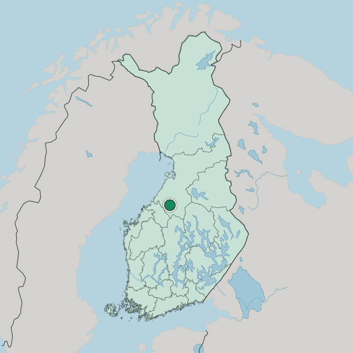 Map showing Nivala — In Finland